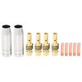 11Pcs/Set Mig Welding Nozzle Welder Torch Nozzles Holder Contact Tips 0.040 Inch Diffuser Set For Torches