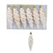 Yipa 6Pcs Plastic Spiral Ball Tree Pendants Solid Festival Supplies Hangings Lightweight Pointed Holiday Christmas Decor Champagne