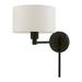 1 Light Swing Arm Wall Sconce in Refinedmodern Style-9.75 inches Tall and 9 inches Wide-Black Finish Bailey Street Home 218-Bel-4828648