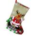 Naierhg 2 Pcs Christmas Stocking Adorable 3D Santa Claus/Elk/Snowman/Bear Super Soft Large Capacity Wide Opening Scene Layout Reusable Hanging Xmas Tree Gift Bag Pendant for Party