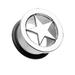 Star Steel Single Flared Ear Gauge Hollow Plug Earrings