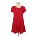 Silence and Noise Casual Dress - A-Line: Red Solid Dresses - Women's Size Small