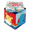 Arditex - Tabouret de rangement cube Animaux - Happy Day Fisher Price