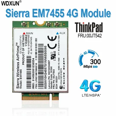 WDXUN EM7455 FRU 01AX756 Carte de persévérance 3G 4G ThinkSub bronchOregon o 5ème génération X270