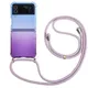 Coque de téléphone nickel é coloré pour Samsung Galaxy Z Flip lanière de collier housse de sangle