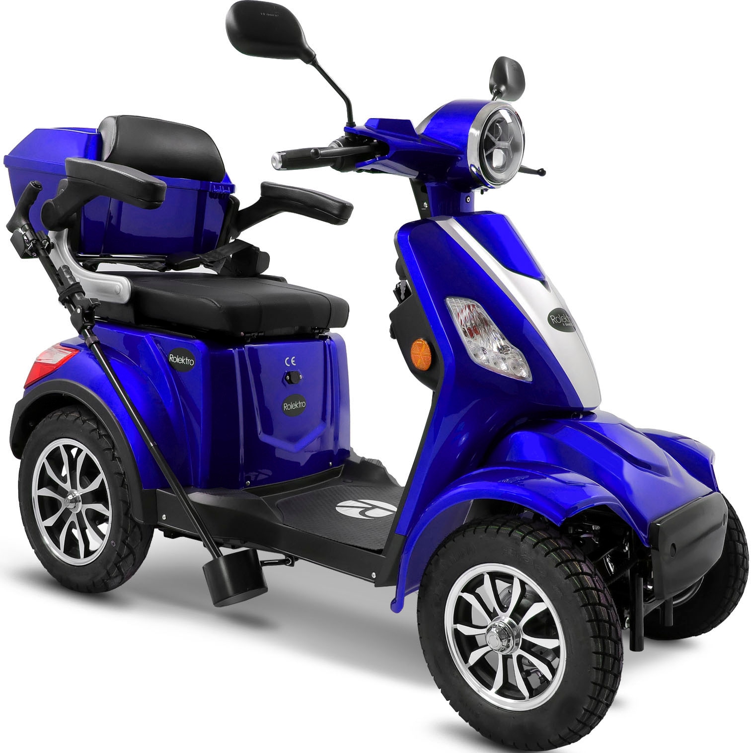 Elektromobil ROLEKTRO "Rolektro E-Quad 25 V.3, Lithium Akku", blau, ElektromobileB:84cm H:118cm L:156cm, B:84cm H:118cm L:156cm Image