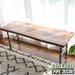 PIPE DECOR Live Edge Wood Bench with Authentic Industrial Pipe Legs