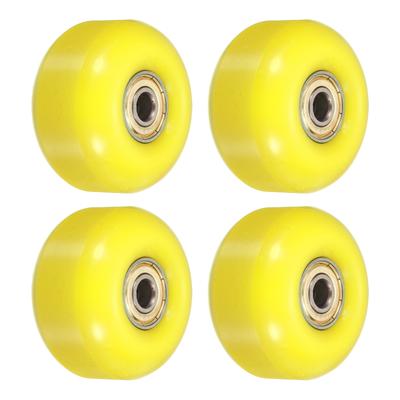 52mm Skateboard Wheels with Bearings Street Wheels Cruiser 95A Yellow Golden 4pc