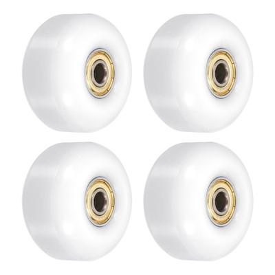 52mm Skateboard Wheels with Bearings Street Wheels Cruiser 95A White Golden 4pcs