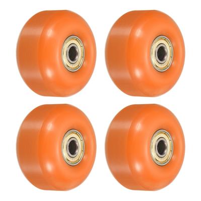 52mm Skateboard Wheels with Bearings Street Wheels Cruiser 95A Orange Golden 4pc