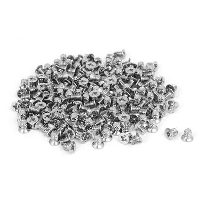 200pcs Flat Phillips Head Hard Drive Screw 6#-32 for 3.5" HDD Computer PC Silver - Silver Tone