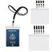 4x6Inch Extra Large Passport Holders ID Badge PVC Card Holder with Lanyards Fill for Passports by ALMHPVC (10Pack Black Lanyards)