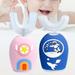 1 Set Kids Toothbrush Cartoon Shape Comfortable Grip High-frequency Oscillation Deep Cleaning Powerful Electric Toothbrush for Kids B