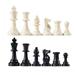 Anvazise 32Pcs/Set Black and White Plastic Medieval Chess Pieces Game Chessmen 65/75/95mm 95mm