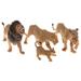 4 Pieces Lion Toy Figurine Animal Family Playset Easter Eggs Party Supplies Adults Collections Kids Learning Toy