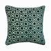 Cushion Covers Decorative Blue 18 x18 (45x45 cm) Throw Pillows For Couch Velvet Lattice & Trellis Boucle Embroidery Cushion Cover Geometric Pattern Art Deco Style - Alston