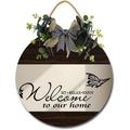 Eveokoki 12 Welcome To Our Home Sit Relax Enjoy Butterfly Sign Farmhouse Door Signs for Wreaths Porch Outdoor Signs For Porch Wreaths For Front Porch Door Home Office Wall Decorationsin