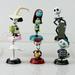 6pcs/Set The Nightmare Before Christmas Henry Selick Clay Animation Jack Sally Shock Zero Head Knock Bobble Head Figure Toys