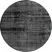 Ahgly Company Machine Washable Indoor Round Contemporary Gray Brown Area Rugs 7 Round