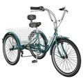 MOPHOTO 26 Adult Tricycles 3 Wheel 7 Speed Trikes with Large Basket for Outdoor Cycling Shopping Exercise Men Women s Cruiser Bike