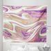 Marble Tapestry Abstract Modern Pastel Tone Waving Forms and Shapes with Green Details Fabric Wall Hanging Decor for Bedroom Living Room Dorm 5 Sizes Purple Pastel Pink Peach by Ambesonne