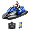 FunnyBeans 2.4G Waterproof 20km/h RC Boat High Speed Remote Control Motorboat (Blue B)