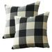 Plaids Throw Pillow Covers Front Porch Patio Pillows Farmhouse Retro Decorative Check Cushion Cases Home Decor for Couch Sofa Furniture Set of 2