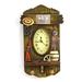 AOOOWER Vintage Wall Clock Rustic Farmhouse Decorative Time Clocks with Hooks