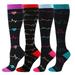 B91xZ Compression Socks For Women Sports Kalf Brede Pairs Socks Compressie 4 Unisex Socks Socks Thin Knee High Socks for Women Black S-M