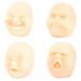 AoHao 4pcs Funny Stress Ball toy Human Face Ball Novelty Stress Ball Reliever with 4 Expressions Stress Relief Toys for Adults Office Novelty Gift for Kids and Adults (Beige)