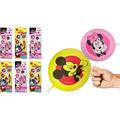 JA-RU Disney Mickey & Minnie Mouse Punch Balloon (6 Pack 12 Balloons) Inflatable Ball Stress Relief Punching Bag for Kids Age 8+ | W-7807-6