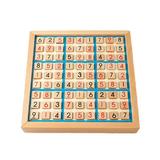 Gecheer Wooden Sudoku Board with Drawer 81-Grid Chessboard Puzzle Train Logical Thinking Ability