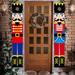 Christmas Nutcracker Banner Decorations Outdoor - 5.9ft Solider Nutcracker Christmas Banner for Front Door Yard Porch Garden Indoor Kids Party