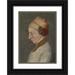 Johannes LÃ¼din 14x18 Black Ornate Wood Framed Double Matted Museum Art Print Titled - Head of the Boy from the Painting of the Madonna of the Basel Mayor Jacob (1633-1639)