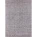 Ahgly Company Indoor Rectangle Mid-Century Modern Silver Pink Oriental Area Rugs 5 x 8