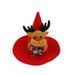 Mightlink Pet Headgear Pet Christmas Hat Adjustable Ultra-Light Vibrant Color Easy-wearing Dress Up Non-woven Fabric Xmas Tree Elk Style Dog Cat Cosplay Xmas Hat Pet Supplies