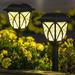 2 Pack Solar Pathway Lights Outdoor LED Solar Landscape Lights Waterproof Solar Powered Pathway Lights for Yard Patio Landscape Walkway (Warm White)