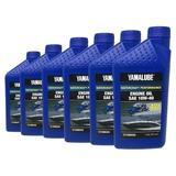 Yamaha Genuine OEM Yamalube Marine 10W-40 Oil LUB-10W40-WV-12 - 6 Pack