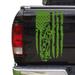 Soldier Enlisted Man Veteran Retired U.S. Army USAF USMC Distressed American USA US Flag Truck Tailgate Vinyl Decal Fits Most Pickup Trucks Military Sticker (11 x 20 Lime-Tree Green)