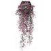 Viworld Artificial Hanging Ivy Vine Plastic Plants Grass Leaves Foliage Vines UV Resistant Greenery Fake Flowers for Home Indoor Outdoor Garden Door Wedding Party DIY Decoration - 1 Pack Rose Red