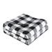 Car Heated Blanket - VIRZEN 12-Volt Electric Blanket Portable Heated Throw for Car Truck SUV or RV - 59 *39 (Black/White Plaid)