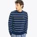 Nautica Men's Big & Tall Striped Textured Crewneck Sweater Stellar Blue Heather, 5XL