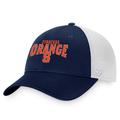 Men's Top of the World Navy/White Syracuse Orange Breakout Trucker Snapback Hat