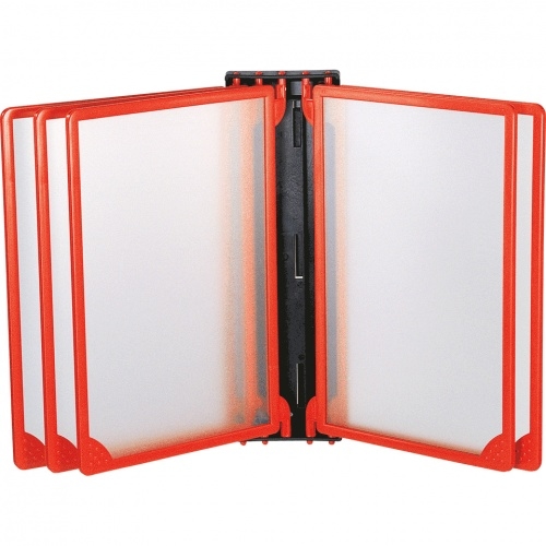 Klapprahmen INFOLINE, Wandhalterung mit 5 Rahmen, rot, Kunststoff, DIN A4 Image