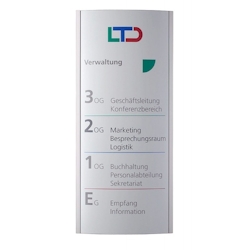 ORLANDO Wegweiser hoch, 200 x 61 cm, silber Image