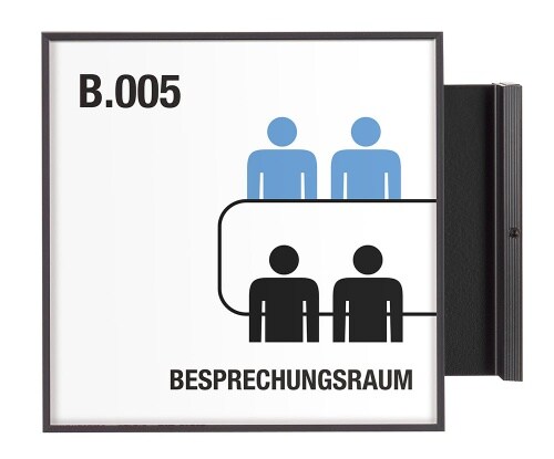 MADRID Black Line Fahnenschild 150, Format: 150,5x150,5mm Image