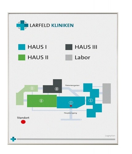 MADRID Silver Line Wegweiser ~DIN A3 hoch, inkl. Sicherung und Schattenfuge Image