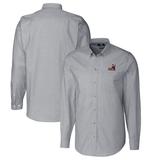 Men's Cutter & Buck Charcoal Arizona State Sun Devils Vault Stretch Oxford Long Sleeve Button-Down Shirt