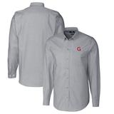 Men's Cutter & Buck Charcoal Gonzaga Bulldogs Vault Stretch Oxford Long Sleeve Button-Down Shirt