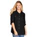 Plus Size Women's Utility Button Down Shirt by Woman Within in Black (Size 26/28)